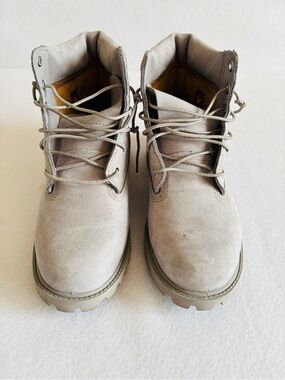 Timberland Light Gray Work Boots Big Kids Size 5.5